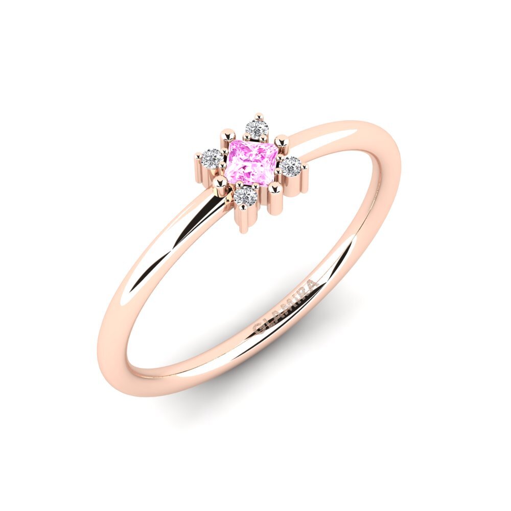 Pink Sapphire Engagement Ring Calentes