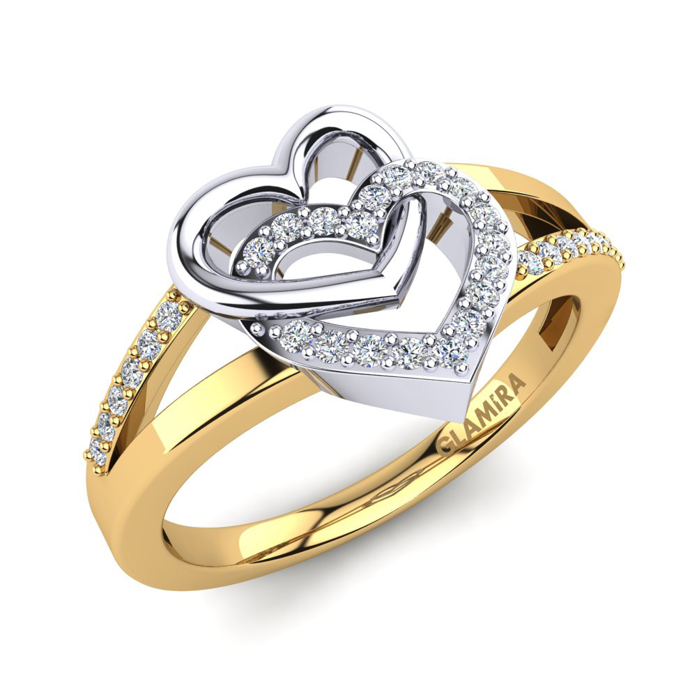 14ct Yellow & White Gold Ring Dylis