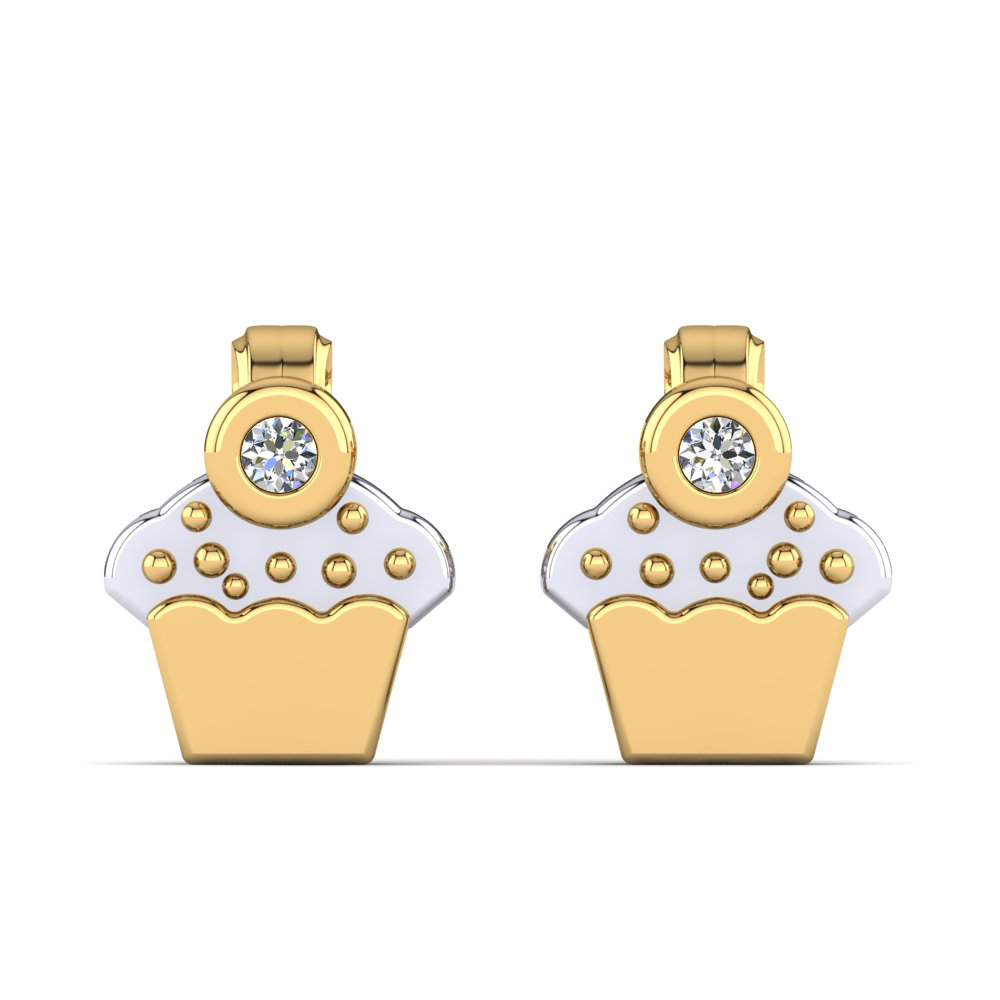 9ct Yellow & White Gold Kid's Earring Bambi