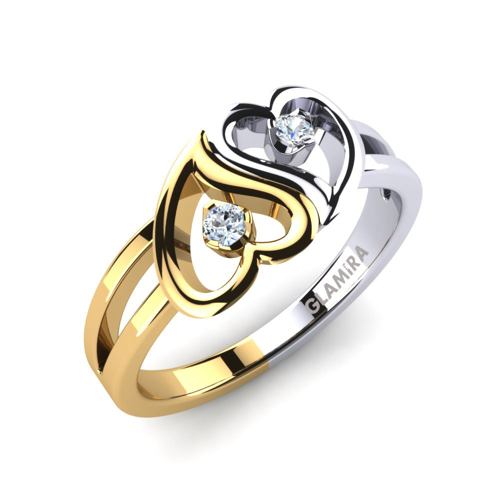 14ct Yellow & White Gold Ring Mindy