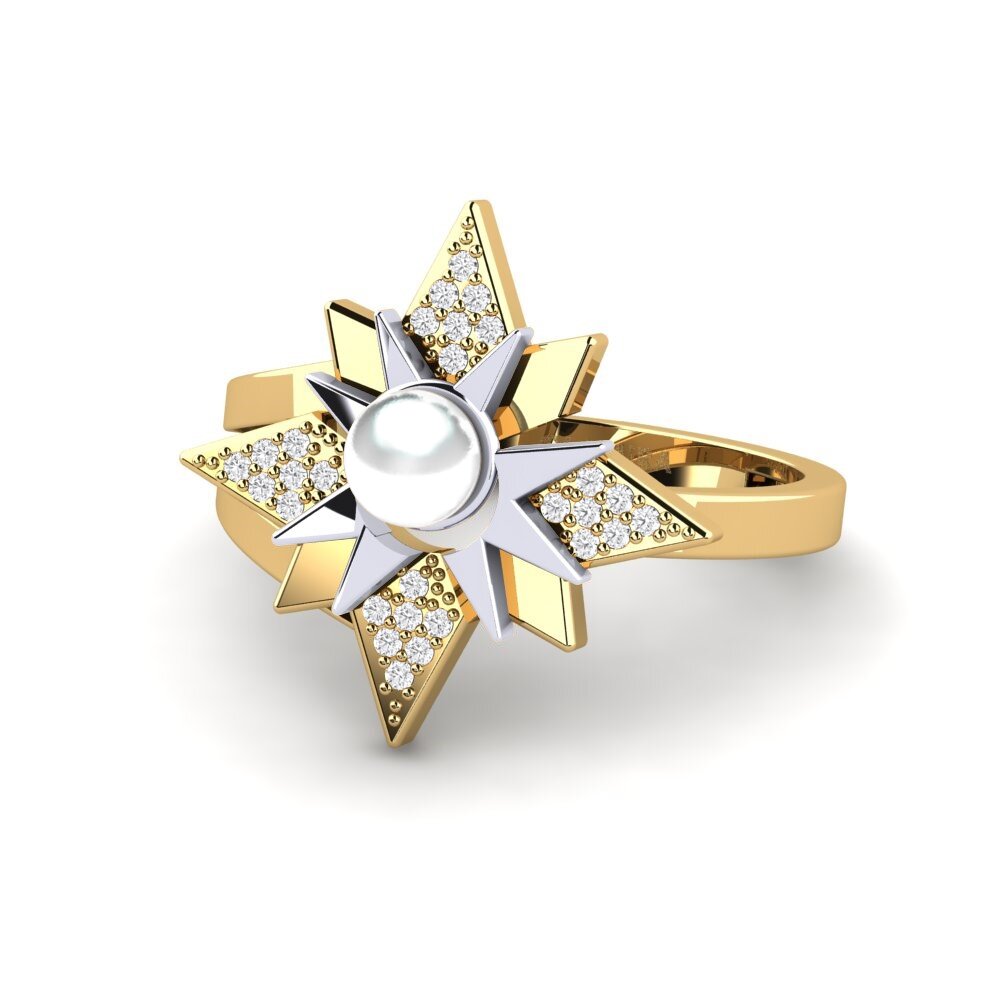 Star 14ct Yellow & White Gold Rings